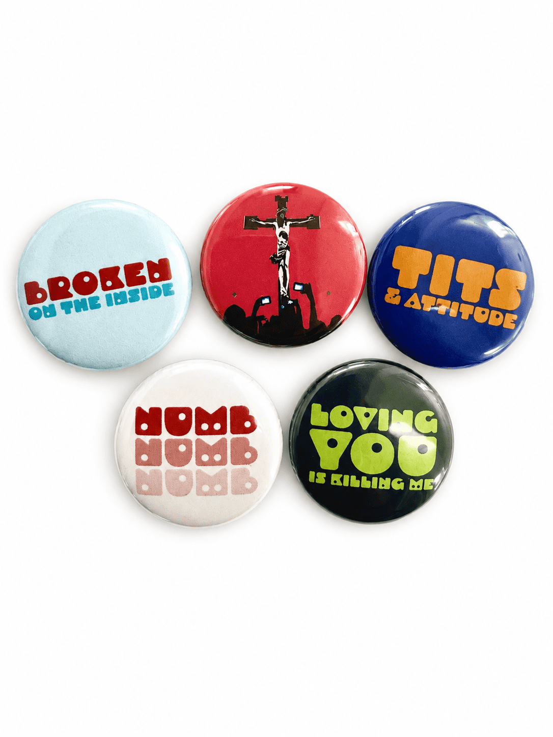Loving You Is Killing Me Badge Pack Set of 5